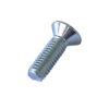3 Phillips Flat Machine Screw, Cross Recessed Countersunk Head Screw