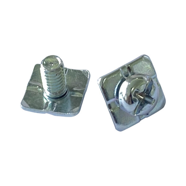 4 Steel Pan Head SEMS Screw With Square Washer, Cross Recessed Pan Head Screw And Washer Assemblies