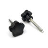 H0784b483676549939faaeb77806a31c0d Plastic Star Head Screw Bolts Clamping Knobs Grips Black, Medical Instrument Thumbscrew