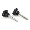 H54788ac516574c2f9b050b4e4a06108bM Plastic Star Head Screw Bolts Clamping Knobs Grips Black, Medical Instrument Thumbscrew