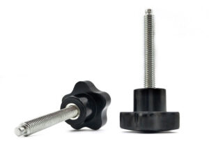 Plastic Star Head Screw Bolts Clamping Knobs Grips Black, Medical Instrument Thumbscrew