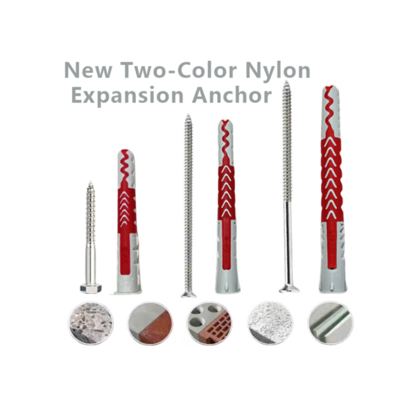 Two-Color Nylon Expansion Anchor, Expansion Anchor For Hollow Bricks/ Foam Walls/ Aerated Concrete Blocks/ TV Wall-mounted Cabinets